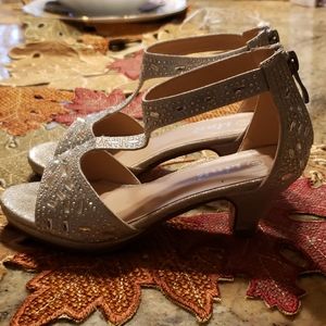 Kids size 13 shoes in silver